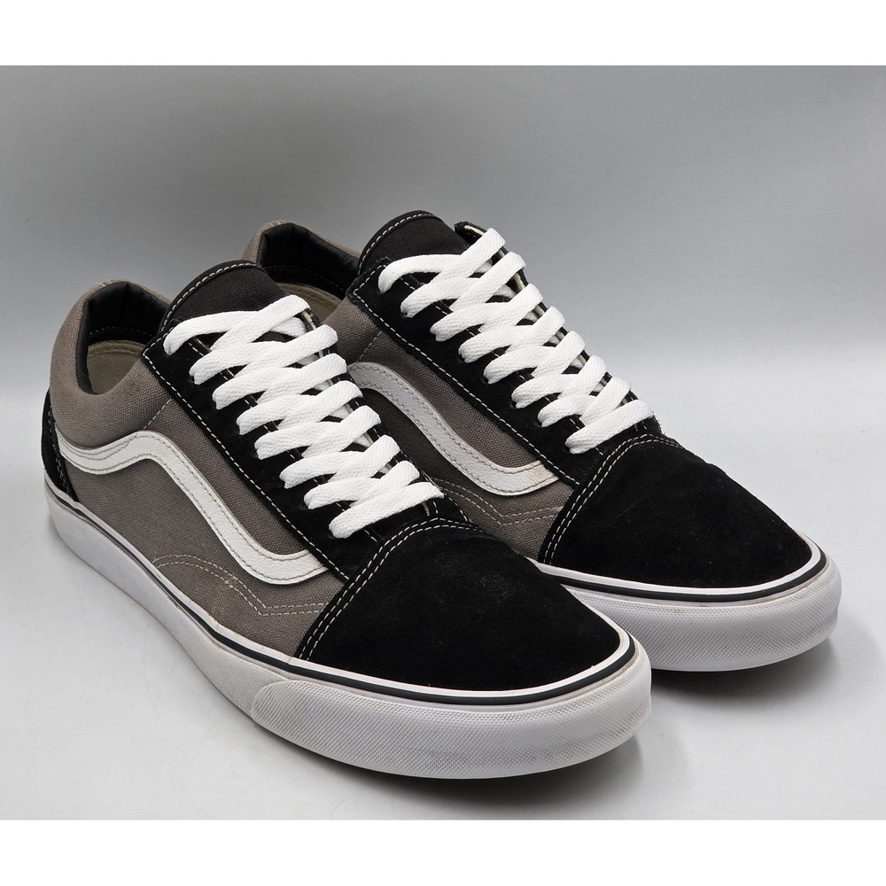 Vans Old Skool Grey Black Low Top Sneakers Men's Size 12 Skate Shoes